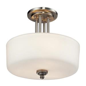 Z-Lite Cardinal 3-Light Semi Flush Mount - Nickel