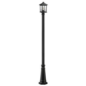 Z-Lite Portland 1-Light Outdoor Post Light - Black