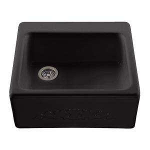 Reliance Hatfield Single Sink - 22.25-in x 9.25-in - 2 Holes - Black
