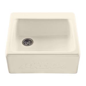 Reliance Hatfield Single Sink - 22.25-in x 9.25-in - Acrylic - Ivory