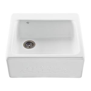 Reliance Hatfield Single Sink - 22.25-in x 9.25-in - Acrylic - White