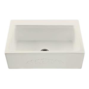 Reliance McCoy Single Sink - 22.25-in x 9.25-in - 2 Holes - Biscuit