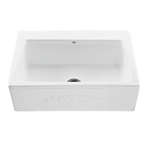 Reliance McCoy Single Sink - 22.25-in x 9.25-in - 1 Hole - White