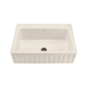 Reliance McCoy Single Sink - 22.25-in x 9.25-in - 4 Holes - Biscuit