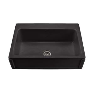 Reliance McCoy Single Sink - 22.25-in x 9.25-in - Acrylic - Black