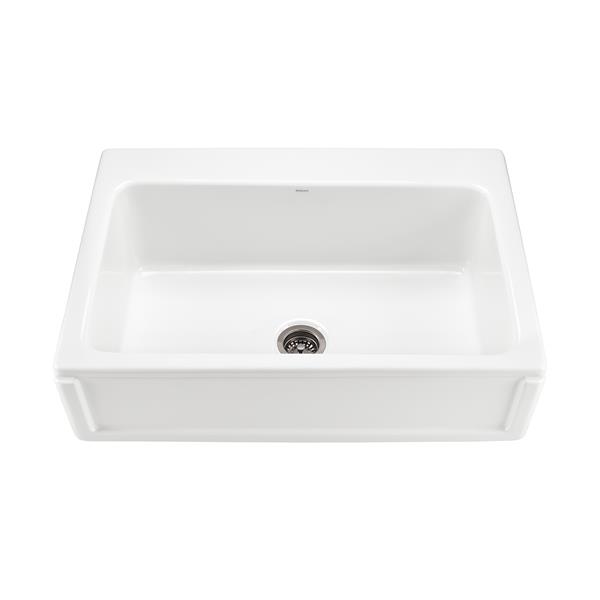 Reliance McCoy Single Sink - 22.25-in x 9.25-in - 3 Holes - White ...