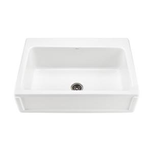 Reliance McCoy Single Sink - 22.25-in x 9.25-in - 3 Holes - White