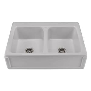 Reliance Appalachian Double Sink - 22.25-in x 8-in - Acrylic - Silver