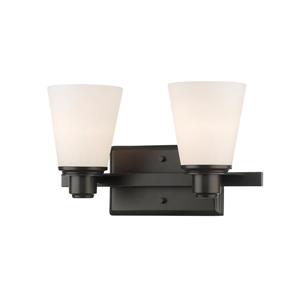 Z-Lite Kayla 2-Light Vanity Light - 13.75-in - Metal - Bronze