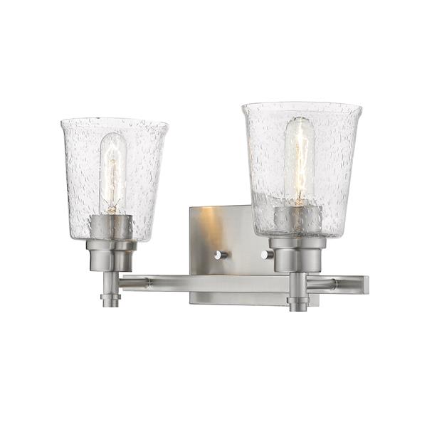 Z-Lite Bohin 2-Light Vanity Light - 16-in - Metal - Nickel