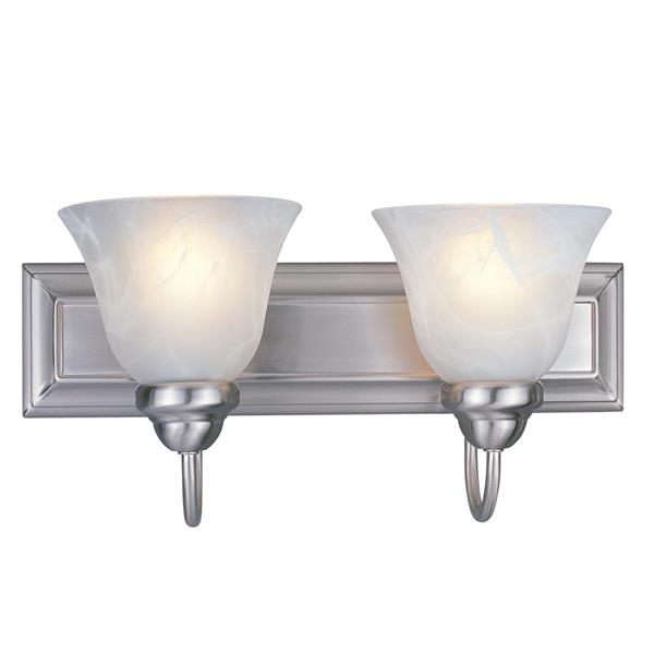 Z-Lite Lexington 2-Light Vanity Light - 18-in - Metal - Nickel