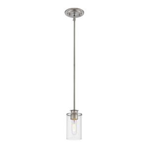 Suspension Savannah à 1 lumière, 4,5 po, verre, nickel