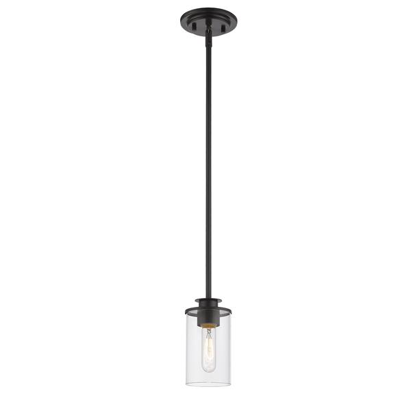 Luminaire suspendu Savannah, 1 lumière, 4,5 po, verre, bronze