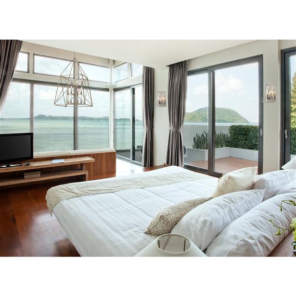 Z-Lite Tressle 12-Light Pendant - 24-in - Metal - Gray