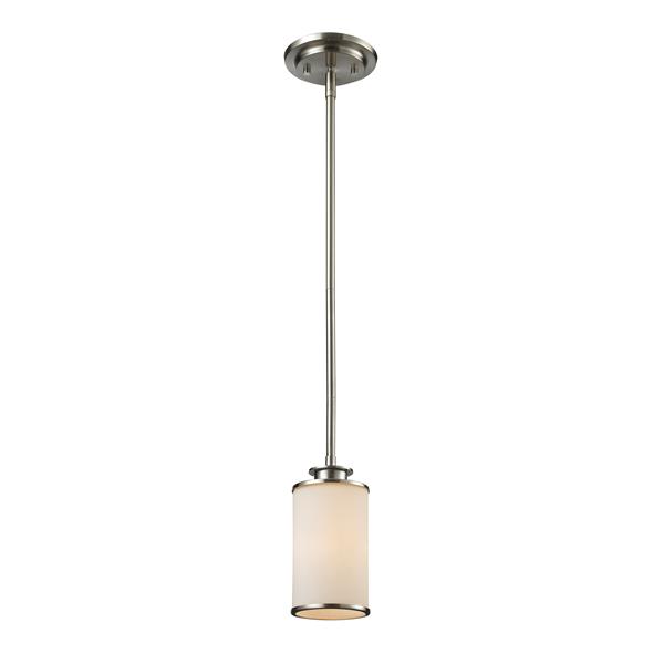 Suspension Savannah à 1 lumière, 4,5 po, verre, nickel