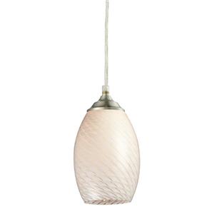 Z-Lite Jazz 1-Light Pendant - 5-in - Glass - White