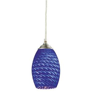 Z-Lite Jazz 1-Light Pendant - 5-in - Glass - Blue