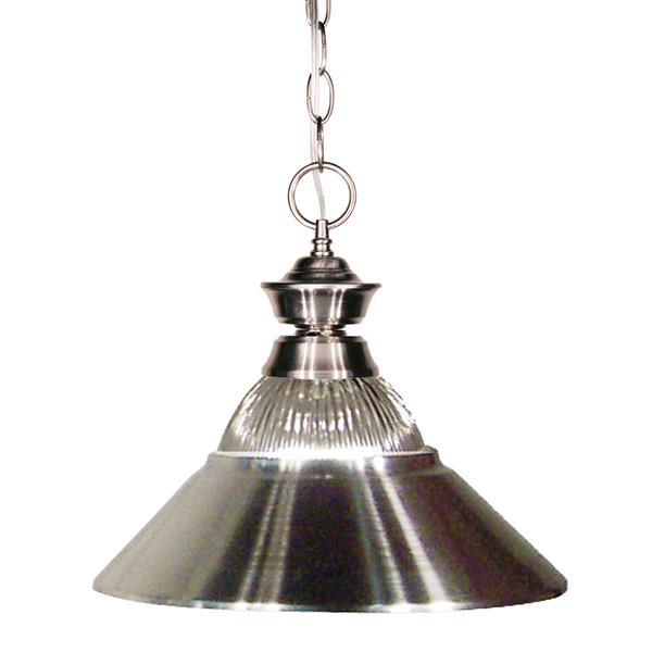 Z-Lite 1-Light Pendant - 14-in - Glass - Nickel