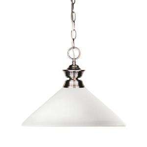 Z-Lite Shark 1-Light Pendant - 14-in - Glass - Opal