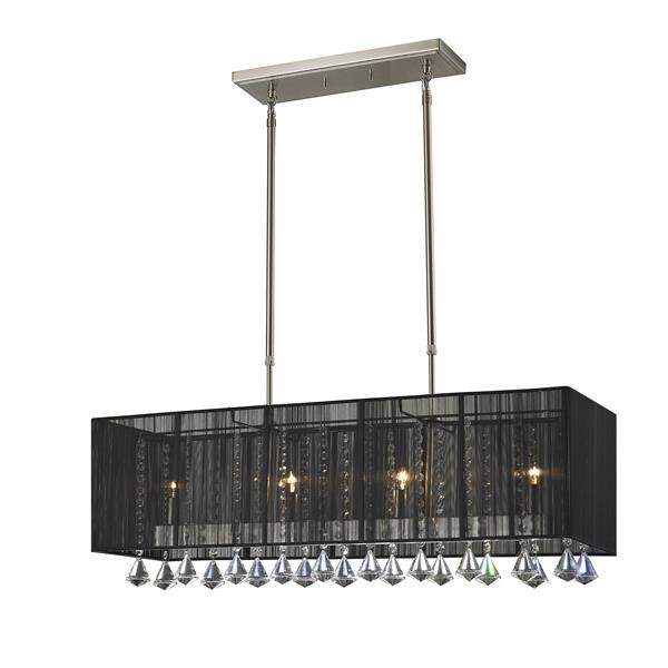 Z-Lite Aura 4-Light Billard Light - 34-in - Nickel