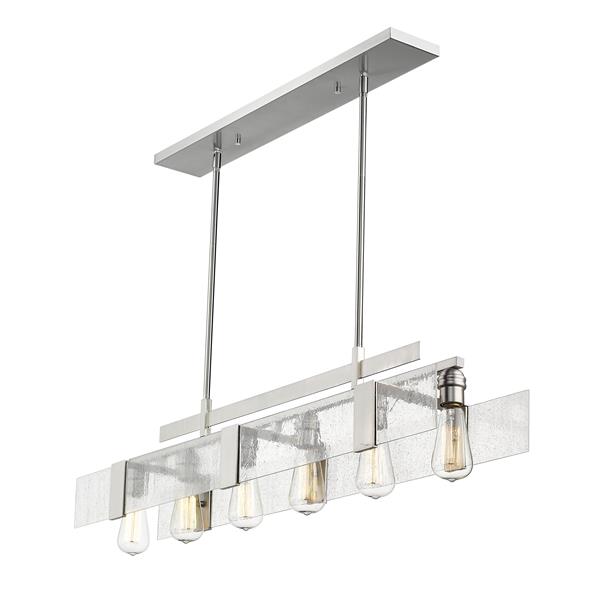 Z-Lite Gantt 6-Light Billard Light - 41.5-in - Nickel