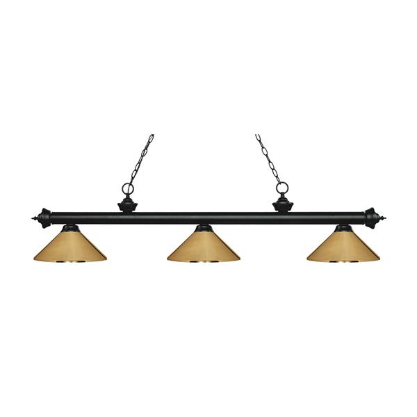 Z-Lite Riviera 3-Light Billard Light - 57.25-in - Brass
