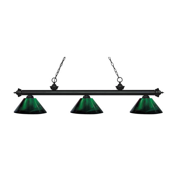 Z-Lite Riviera 3-Light Billard Light - 57.5-in - Green