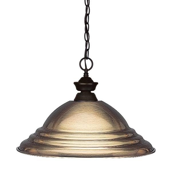 Luminaire suspendu Shark, 1 lumière, 15,75 po, métal, bronze