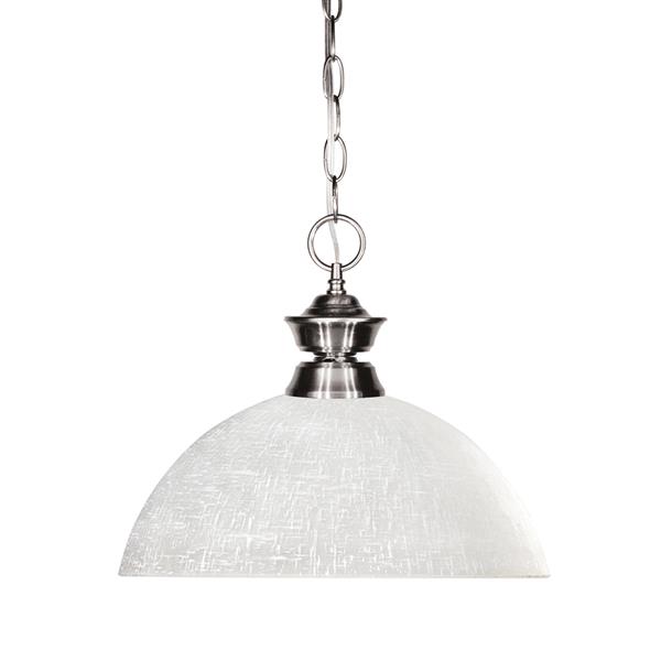 Z-Lite Shark 1-Light Pendant - 13.5-in - Glass - White