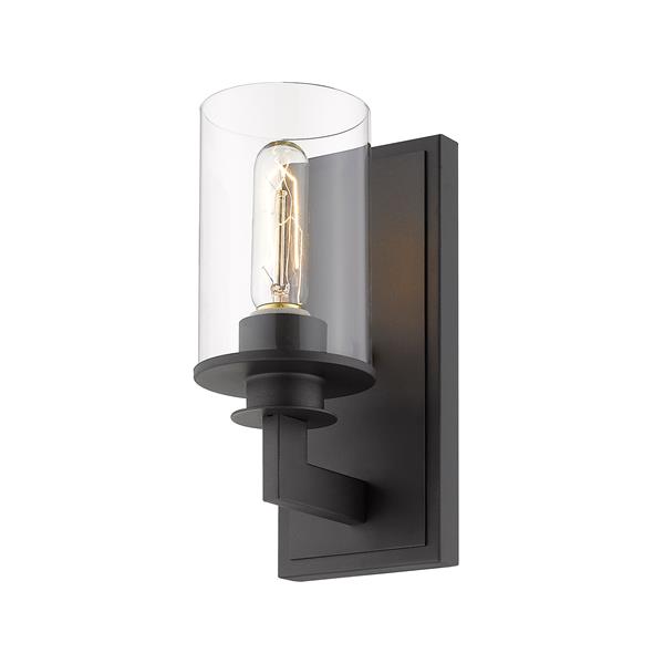 Z-Lite Savannah 1-Light Wall Sconce - 10.25-in - Steel - Bronze