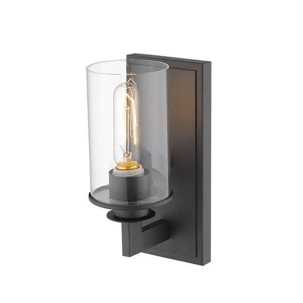 Z-Lite Savannah 1-Light Wall Sconce - 10.25-in - Steel - Bronze