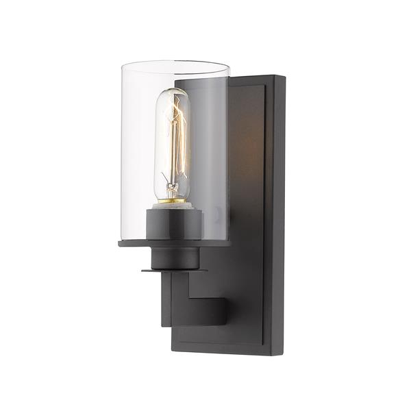 Z-Lite Savannah 1-Light Wall Sconce - 10.25-in - Steel - Bronze