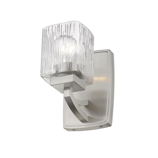 Z-Lite Zaid 1-Light Wall Sconce - 8.25-in - Steel - Nickel