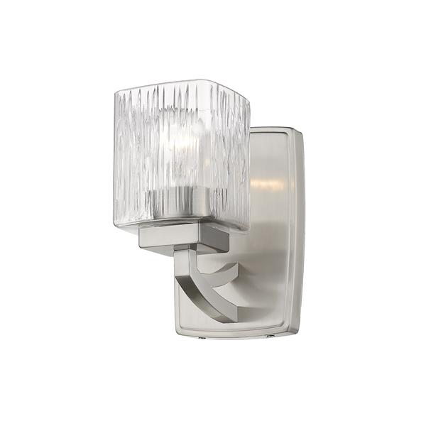 Z-Lite Zaid 1-Light Wall Sconce - 8.25-in - Steel - Nickel