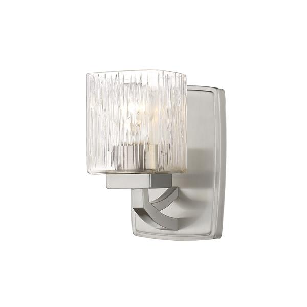 Z-Lite Zaid 1-Light Wall Sconce - 8.25-in - Steel - Nickel