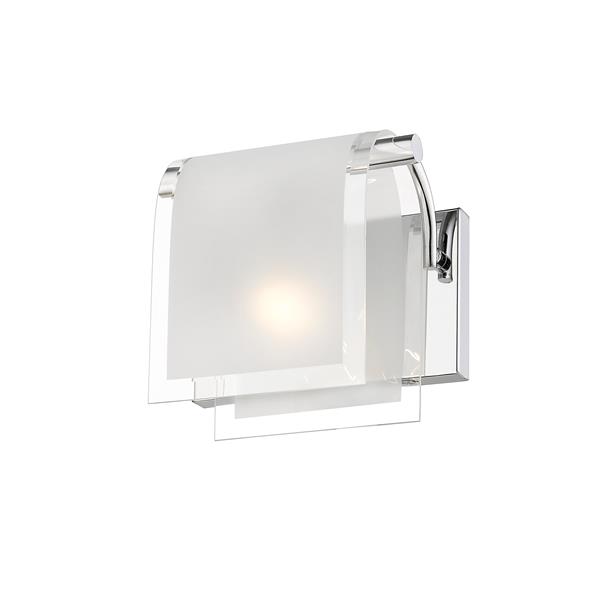 Z-Lite Zephyr 1-Light Wall Sconce - 7-in - Steel - Chrome