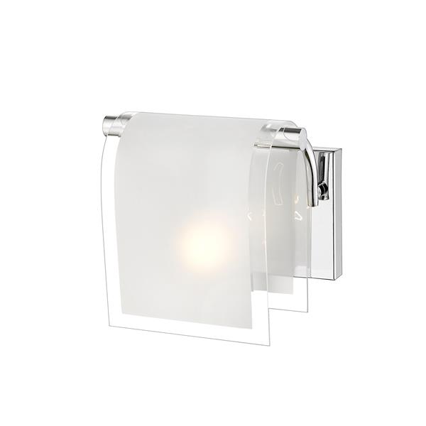 Z-Lite Zephyr 1-Light Wall Sconce - 7-in - Steel - Chrome