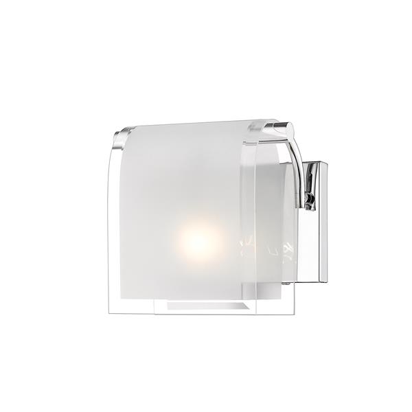 Z-Lite Zephyr 1-Light Wall Sconce - 7-in - Steel - Chrome
