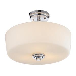 Z-Lite Lamina 3-Light Semi-Flush Mount - 10.75-in - Chrome