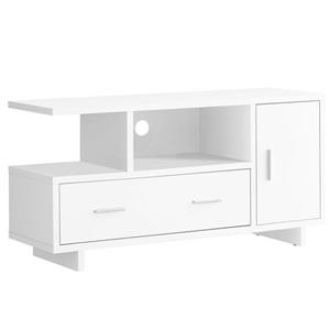 Monarch TV Stand with Storage - 47.25-in - Composite - White