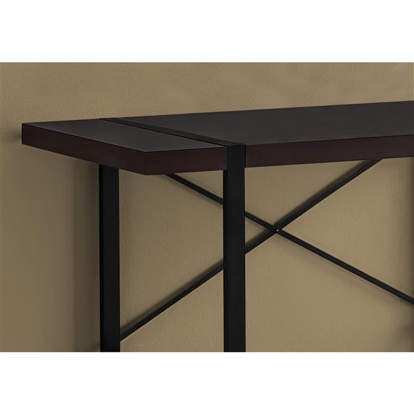 Monarch Computer Desk - 49-in x 30-in - Wood - Cappuccino/Black