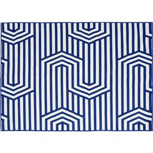Notre Dame Design Bluebell Outdoor Rug - 78.75-in- Polyester - Blue/White