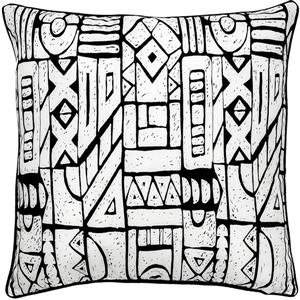 Notre Dame Design Brina Outdoor Pillow - 22-in- Polyester - White/Black