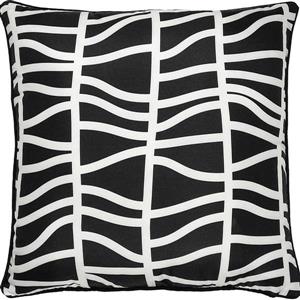 Coussin extérieur à chevrons Fieldfare, 22", polyester, noir