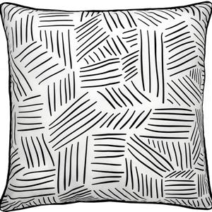 Coussin extérieur à chevrons Winston, 22", polyester, blanc