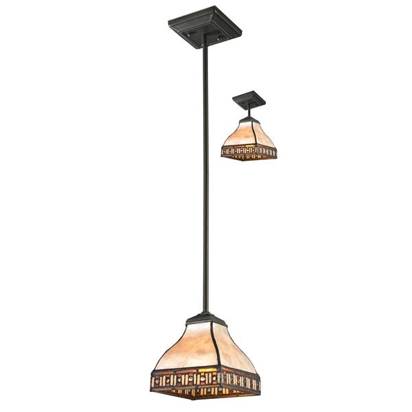 Z-Lite Crimson Mini Pendant - 1 Light - Bronze/Multicolor Tiffany Z6 ...