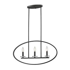 Z-Lite Verona Light Pendant - 3-Light - Bronze - 28-in x  3-in x  14.25-in