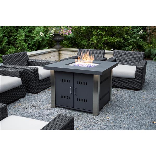 Square Gas Fire Pit Table, Pleasant Hearth Fire Pit Table