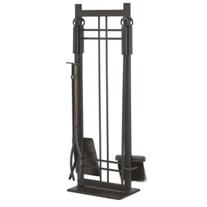 Ensemble de 5 outils Preston pour le foyer, fini noir