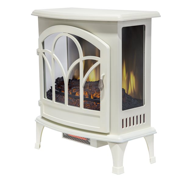 Muskoka Curved Front Panoramic IR Stove Glass Front - White EST-425T-50 |  RONA